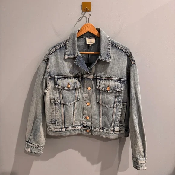 NWT Tuckernuck Denim Archie Jacket in Acid Wash, Size S - Picture 8 of 16